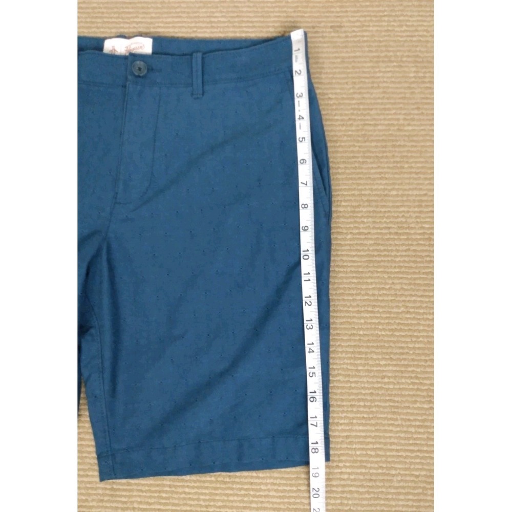 Penguin Shorts Mens Size 32 Blue Chino Flat Front Adult Casual Preppy - Picture 7 of 10